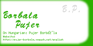 borbala pujer business card